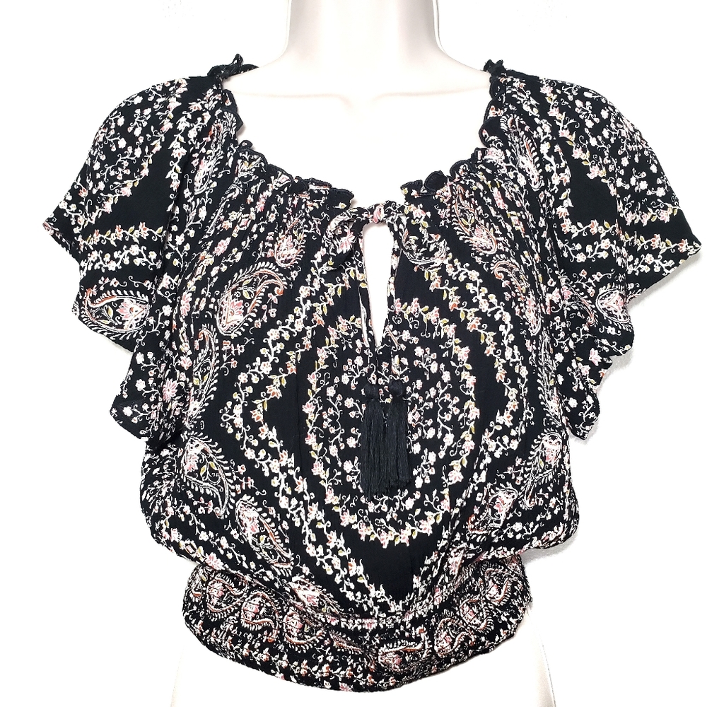 Anthropologie | Patrons of Peace Boho Crop Blouse